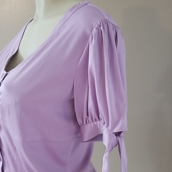 BOB MACKIE STUDIO LAVANDER SS BUTTON DOWN TOP - Picture 2 of 7